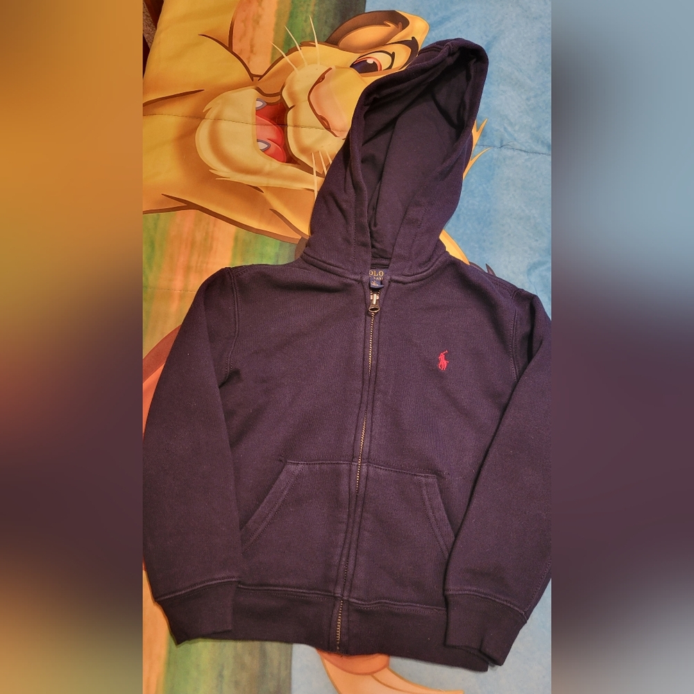 Polo by Ralph Lauren Kids Navy Hoodie with Red Logo